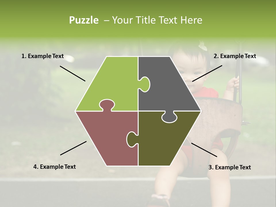 Swing Baby Girl Joyful PowerPoint Template