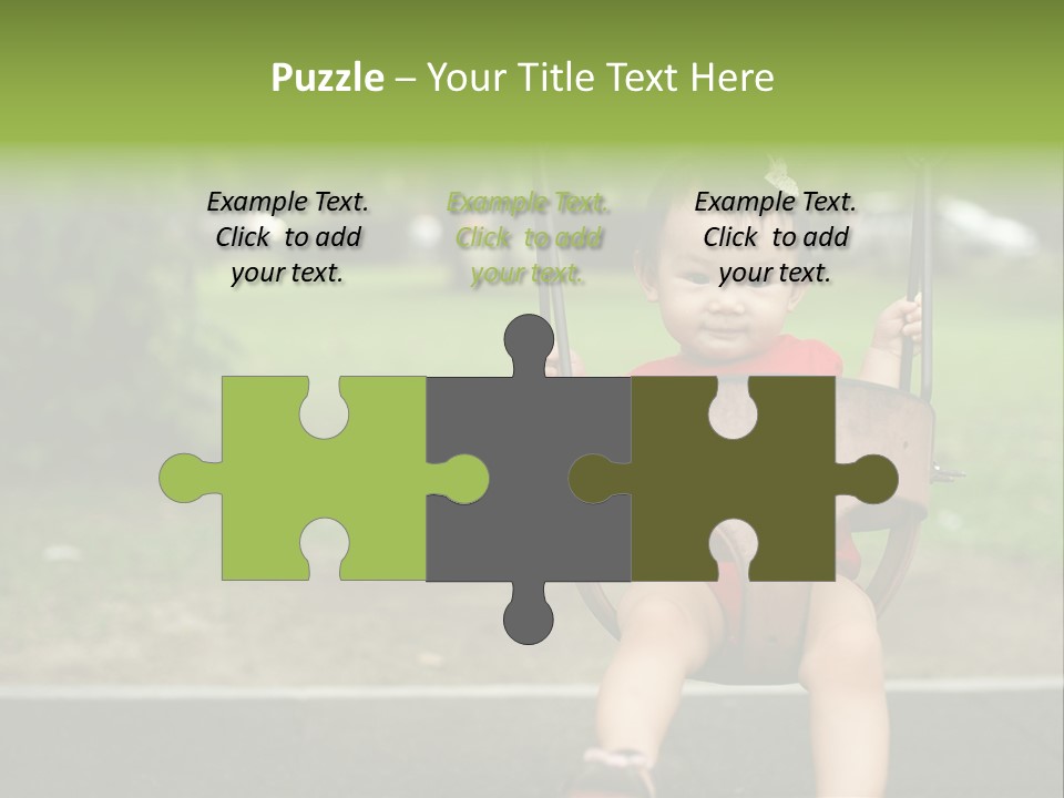 Swing Baby Girl Joyful PowerPoint Template