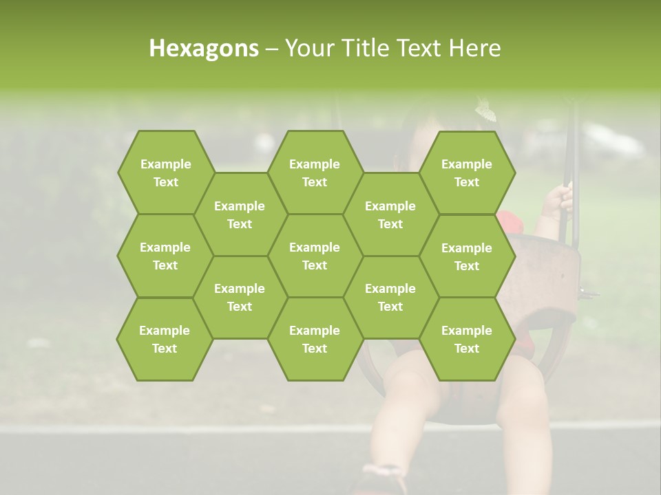 Swing Baby Girl Joyful PowerPoint Template