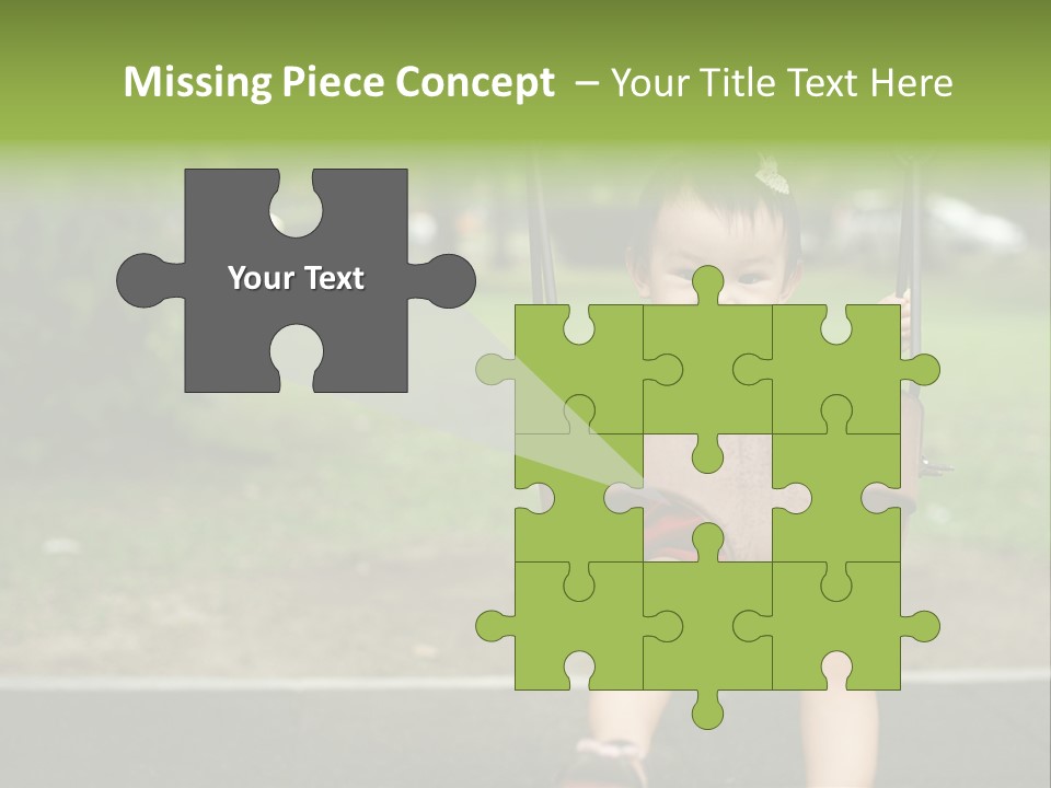 Swing Baby Girl Joyful PowerPoint Template