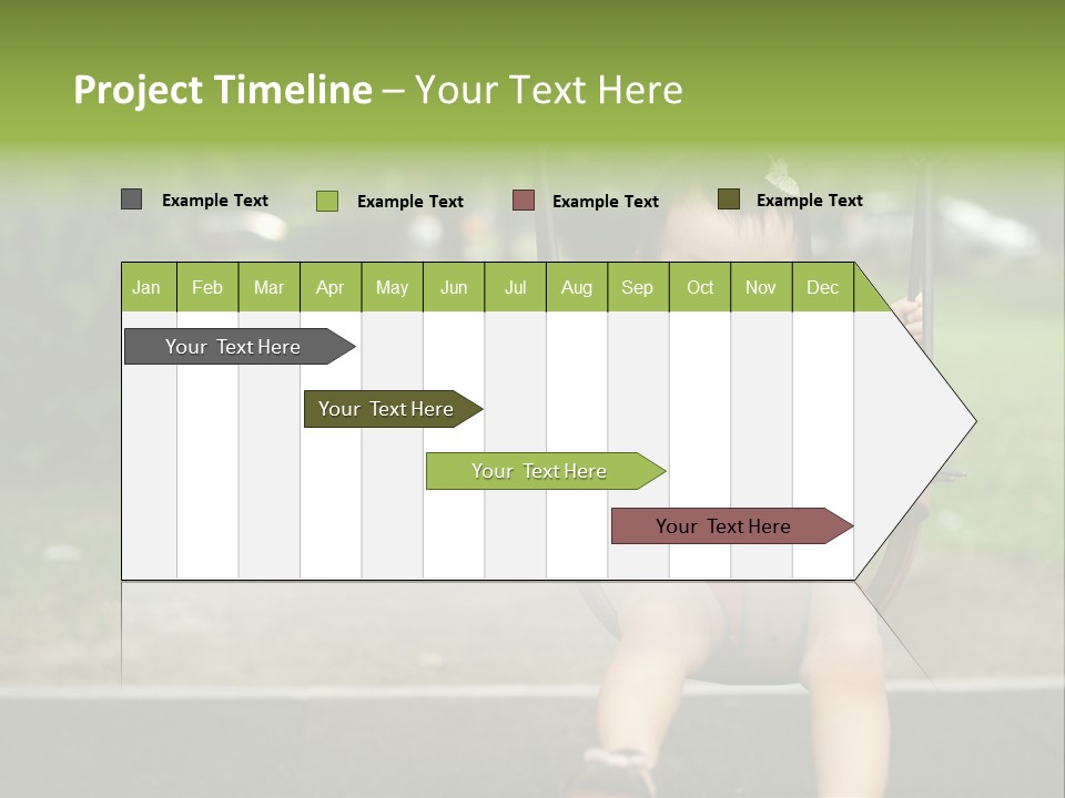 Swing Baby Girl Joyful PowerPoint Template