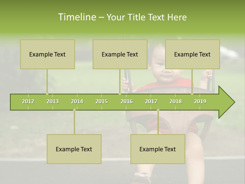 Swing Baby Girl Joyful PowerPoint Template