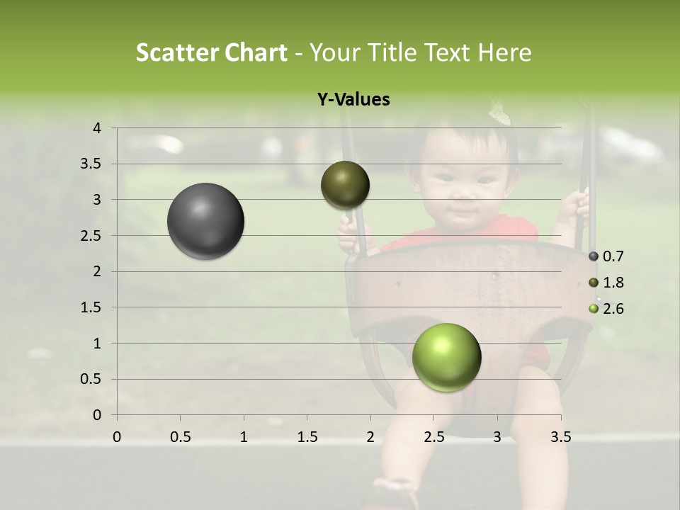 Swing Baby Girl Joyful PowerPoint Template