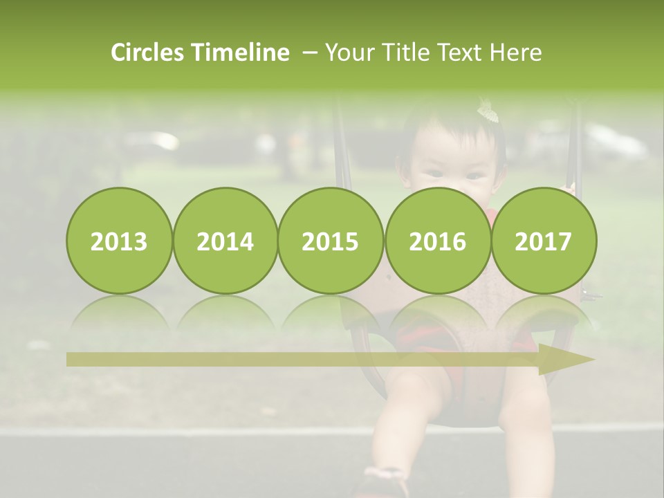 Swing Baby Girl Joyful PowerPoint Template