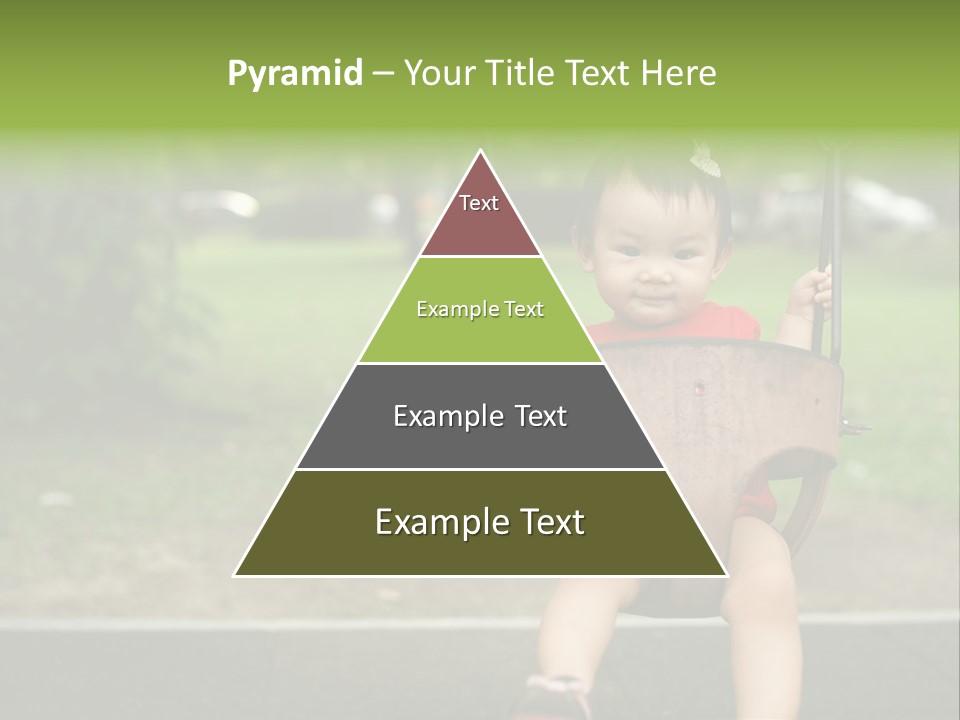 Swing Baby Girl Joyful PowerPoint Template