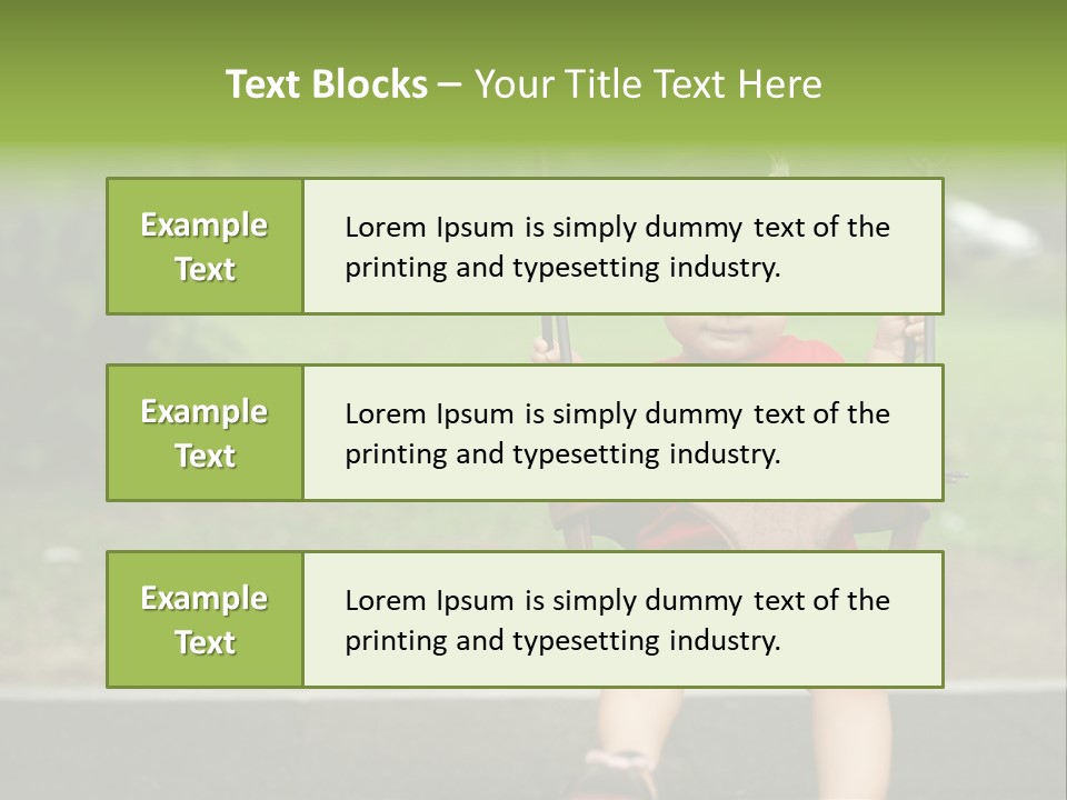 Swing Baby Girl Joyful PowerPoint Template