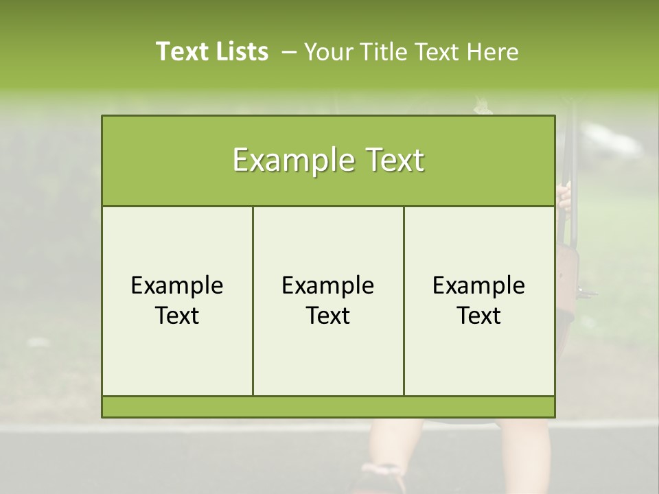 Swing Baby Girl Joyful PowerPoint Template