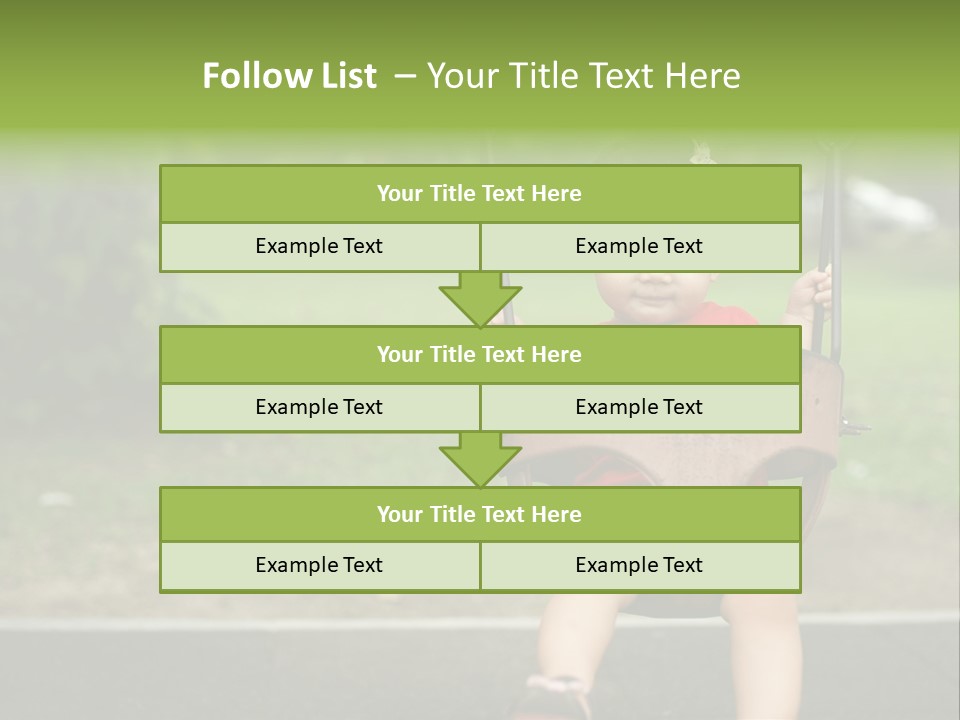 Swing Baby Girl Joyful PowerPoint Template