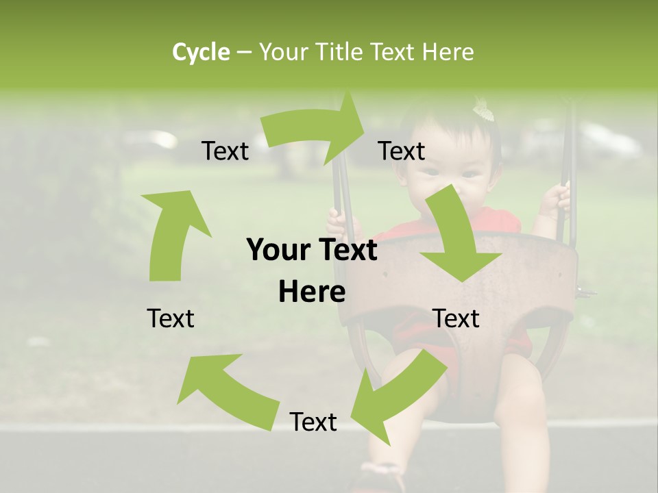 Swing Baby Girl Joyful PowerPoint Template