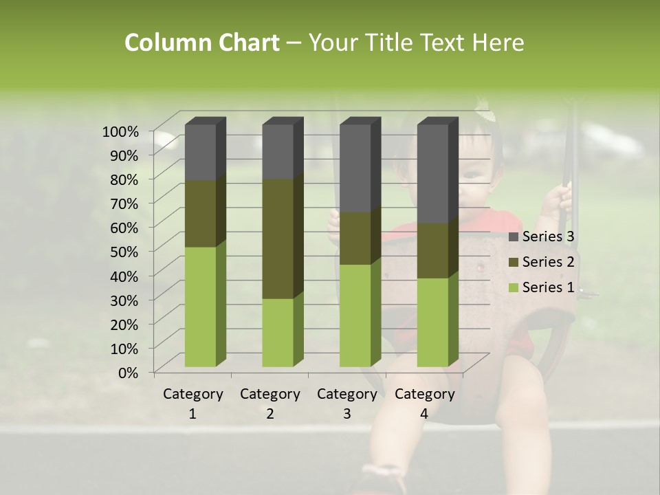 Swing Baby Girl Joyful PowerPoint Template