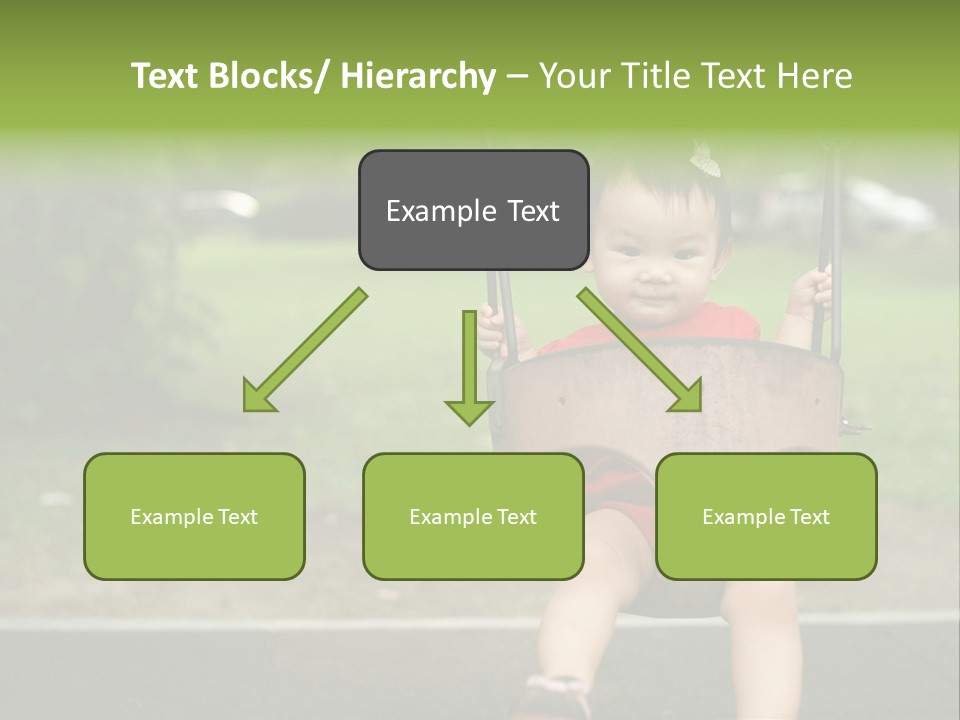 Swing Baby Girl Joyful PowerPoint Template