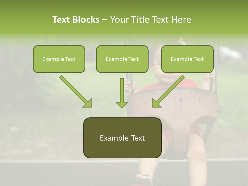 Swing Baby Girl Joyful PowerPoint Template