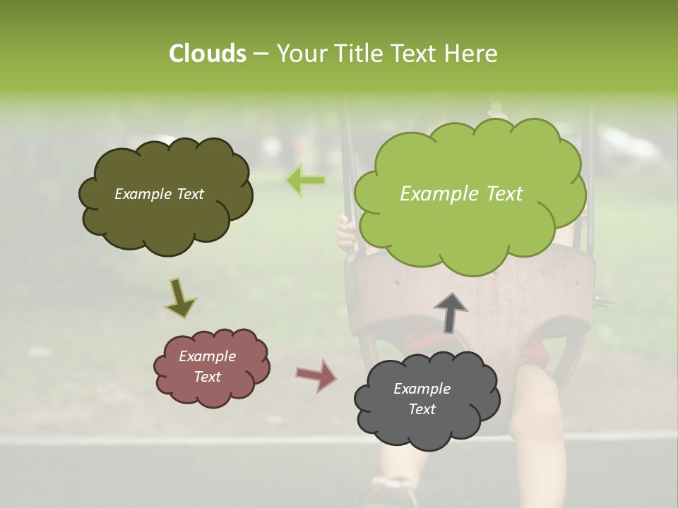 Swing Baby Girl Joyful PowerPoint Template