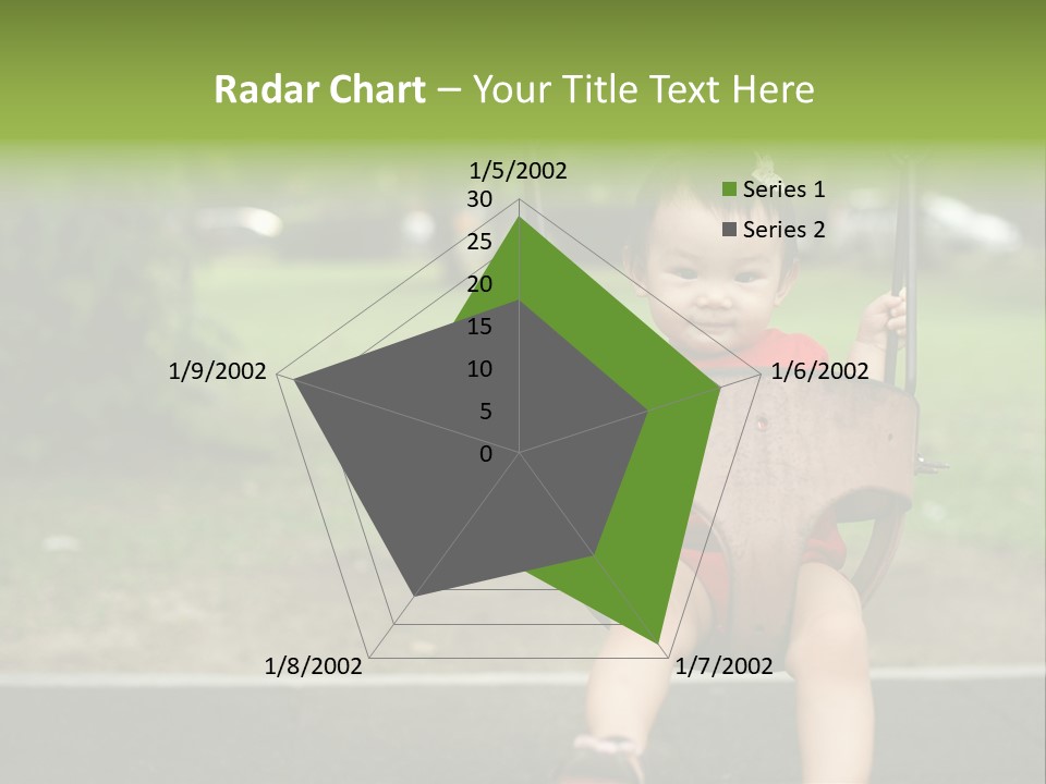 Swing Baby Girl Joyful PowerPoint Template