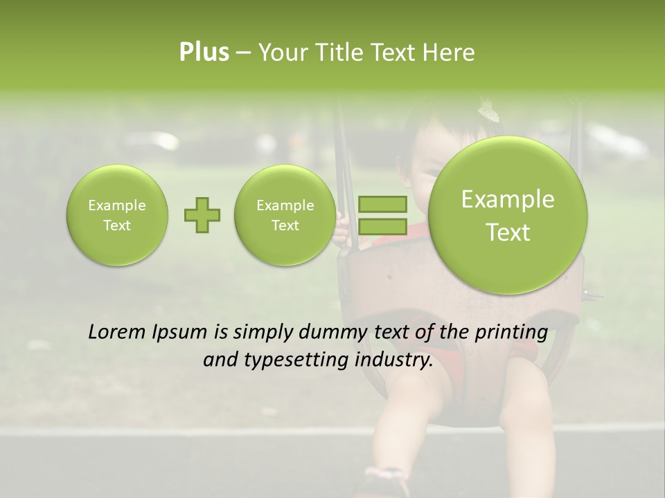 Swing Baby Girl Joyful PowerPoint Template