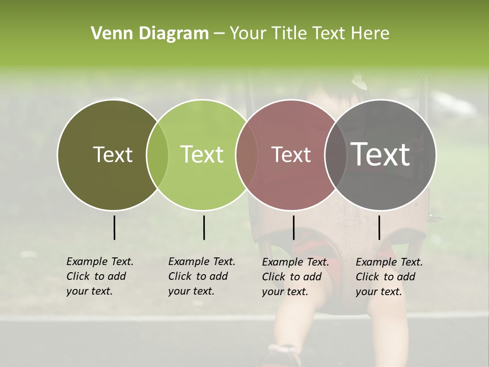 Swing Baby Girl Joyful PowerPoint Template