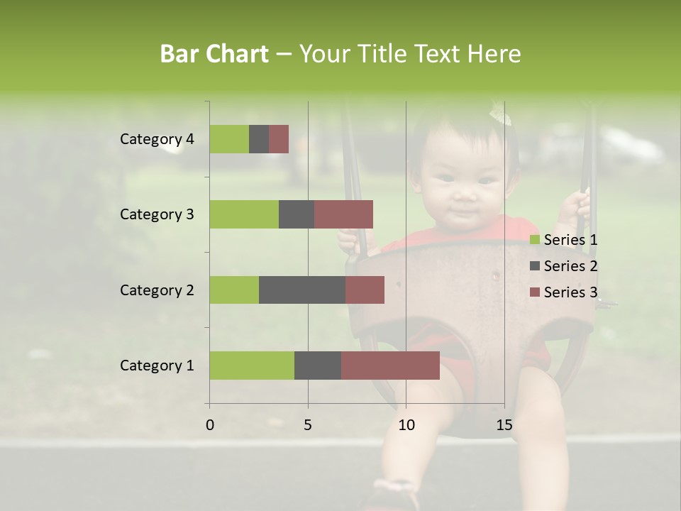 Swing Baby Girl Joyful PowerPoint Template