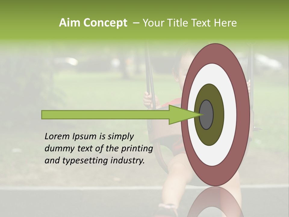 Swing Baby Girl Joyful PowerPoint Template