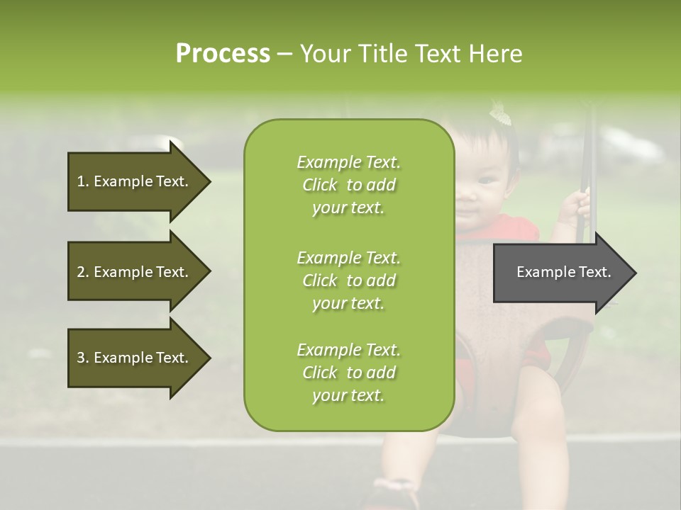 Swing Baby Girl Joyful PowerPoint Template