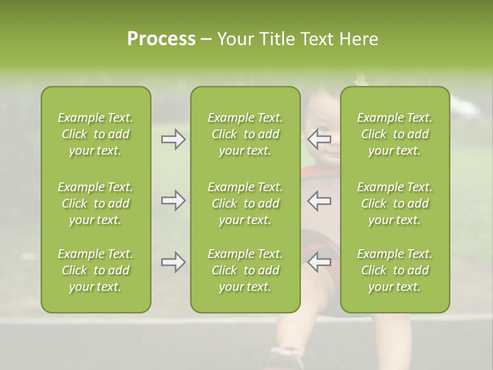 Swing Baby Girl Joyful PowerPoint Template