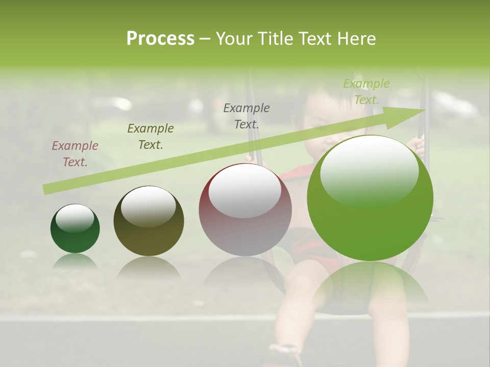 Swing Baby Girl Joyful PowerPoint Template