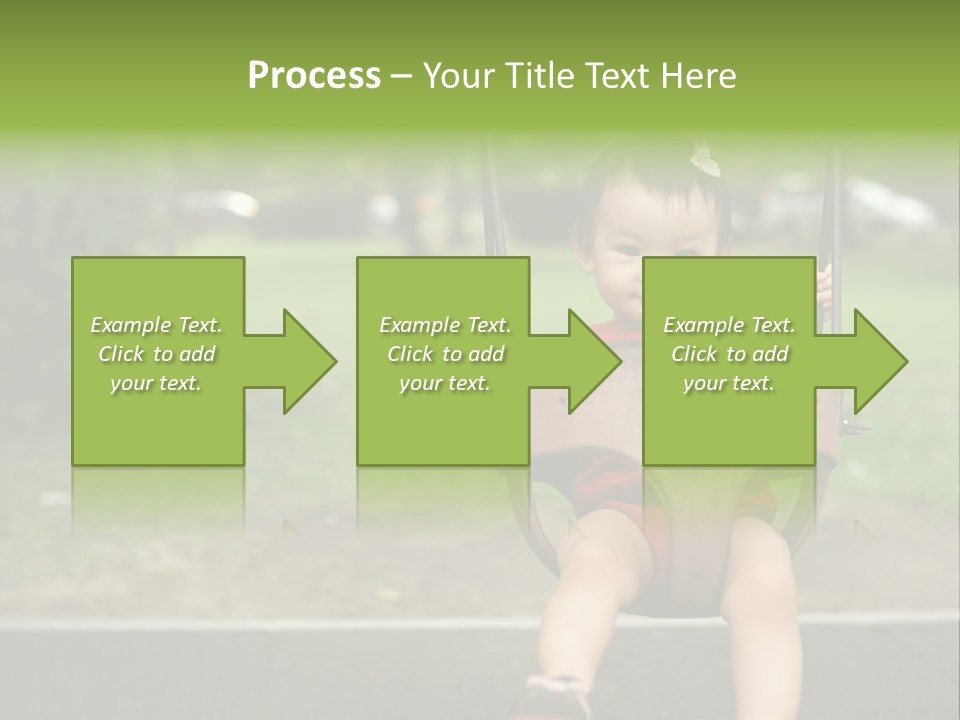 Swing Baby Girl Joyful PowerPoint Template