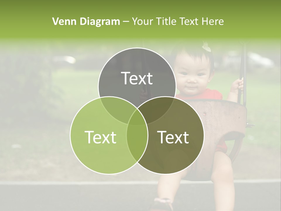 Swing Baby Girl Joyful PowerPoint Template