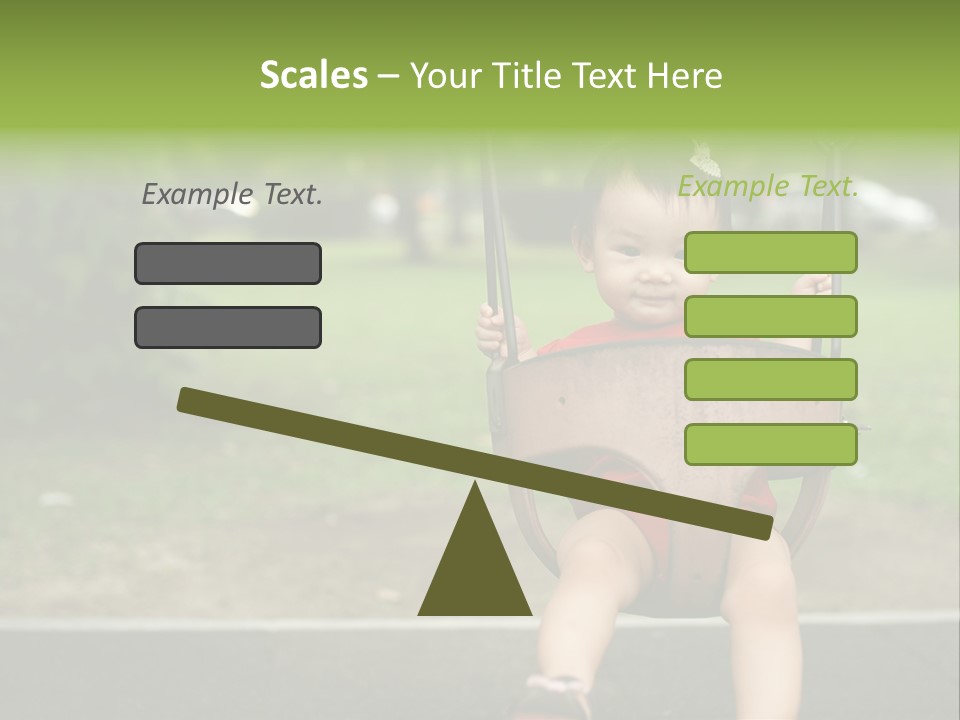 Swing Baby Girl Joyful PowerPoint Template