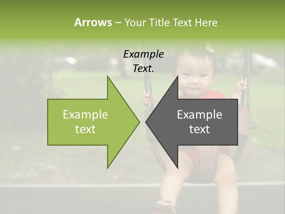 Swing Baby Girl Joyful PowerPoint Template