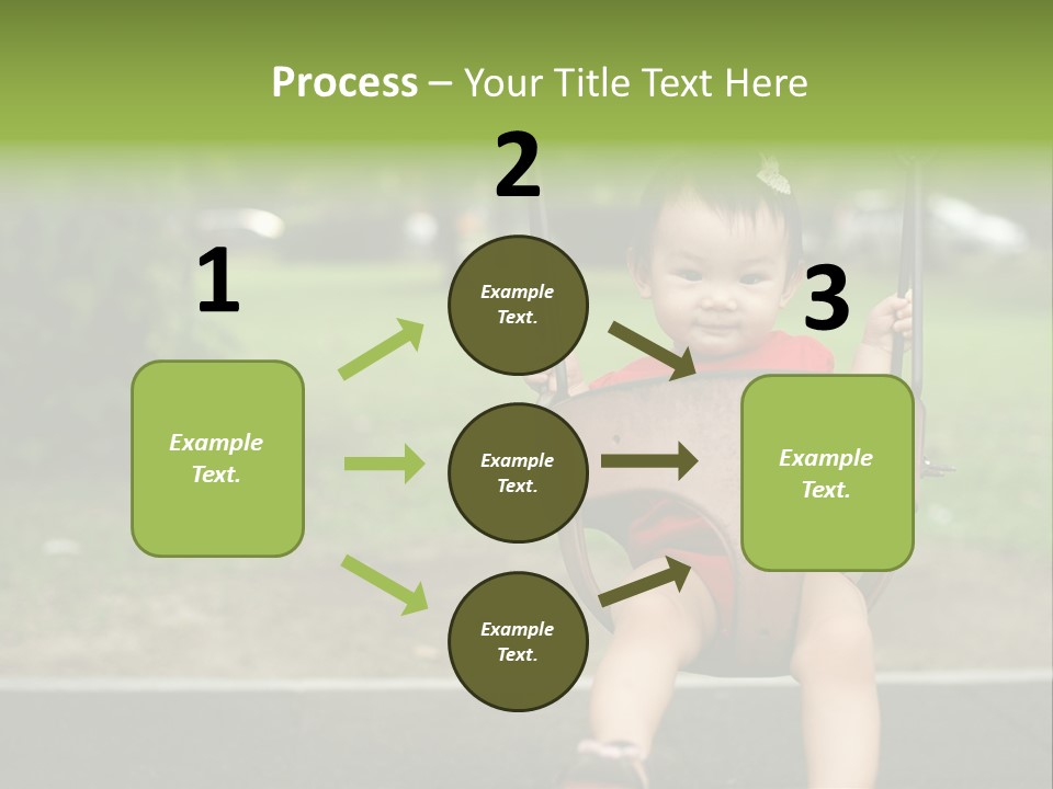 Swing Baby Girl Joyful PowerPoint Template