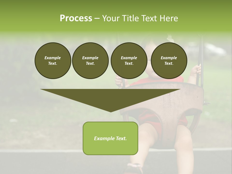 Swing Baby Girl Joyful PowerPoint Template