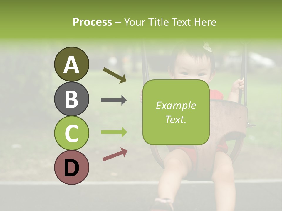 Swing Baby Girl Joyful PowerPoint Template