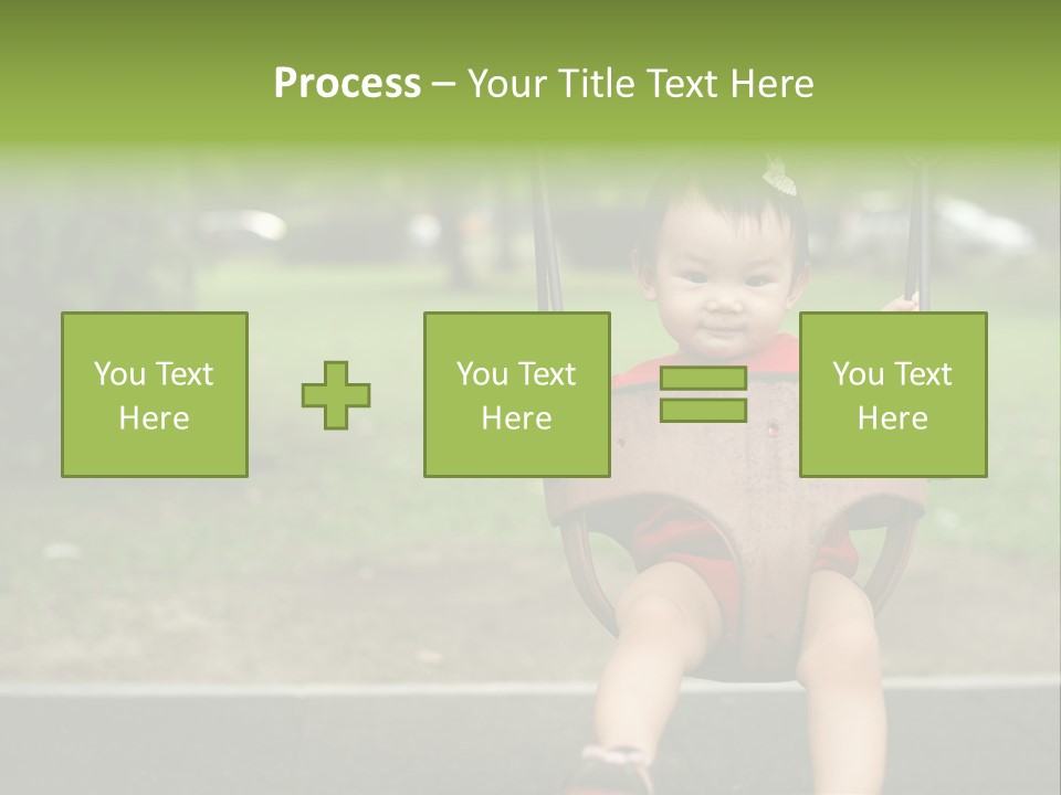 Swing Baby Girl Joyful PowerPoint Template