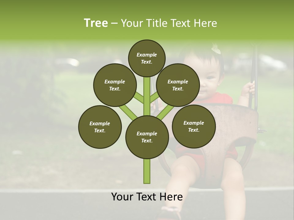 Swing Baby Girl Joyful PowerPoint Template