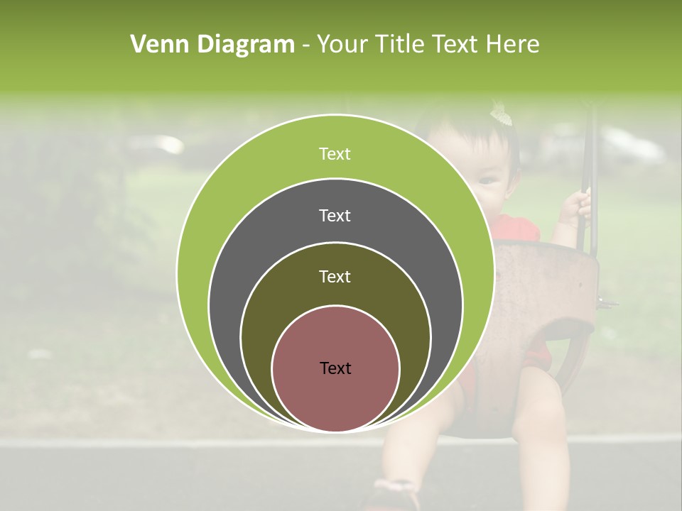 Swing Baby Girl Joyful PowerPoint Template