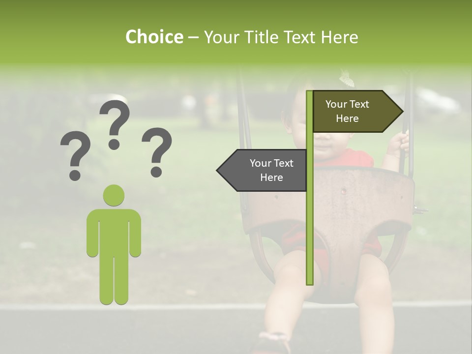 Swing Baby Girl Joyful PowerPoint Template