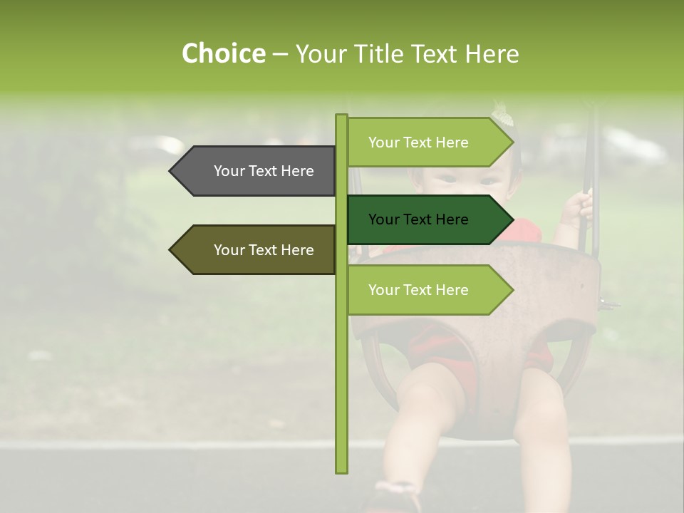 Swing Baby Girl Joyful PowerPoint Template