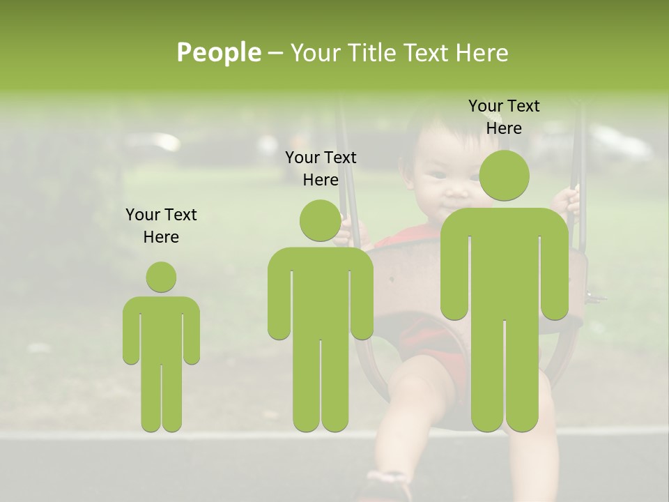 Swing Baby Girl Joyful PowerPoint Template