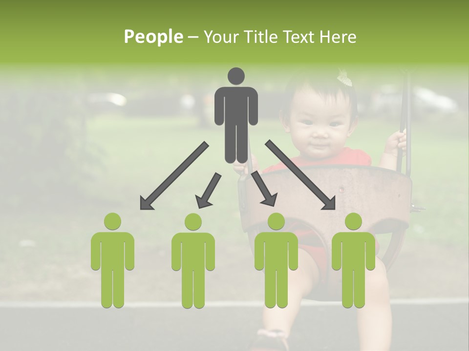 Swing Baby Girl Joyful PowerPoint Template