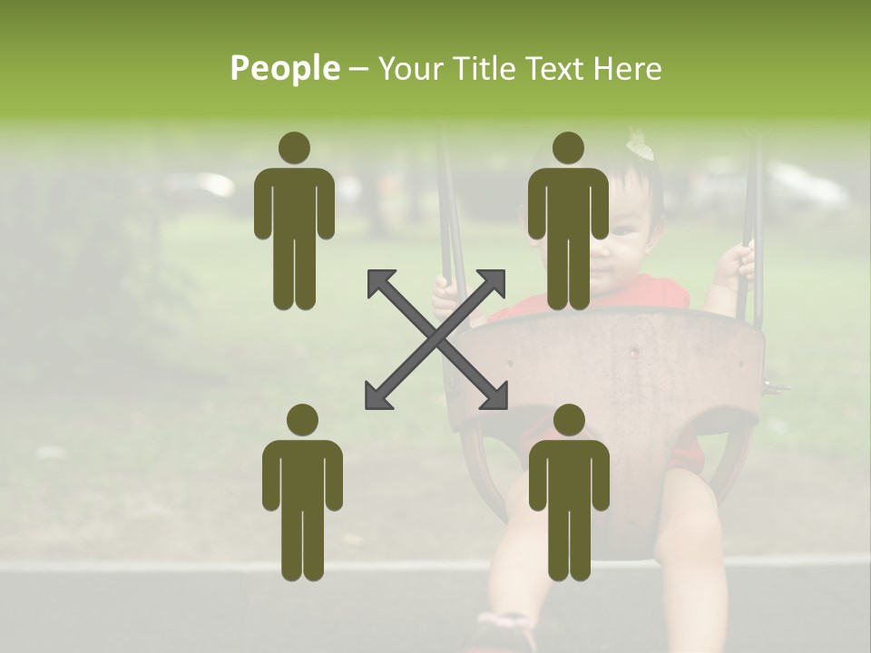 Swing Baby Girl Joyful PowerPoint Template