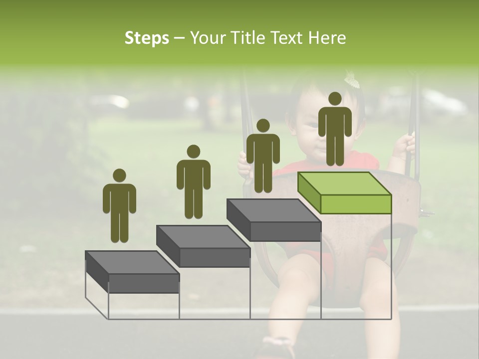 Swing Baby Girl Joyful PowerPoint Template