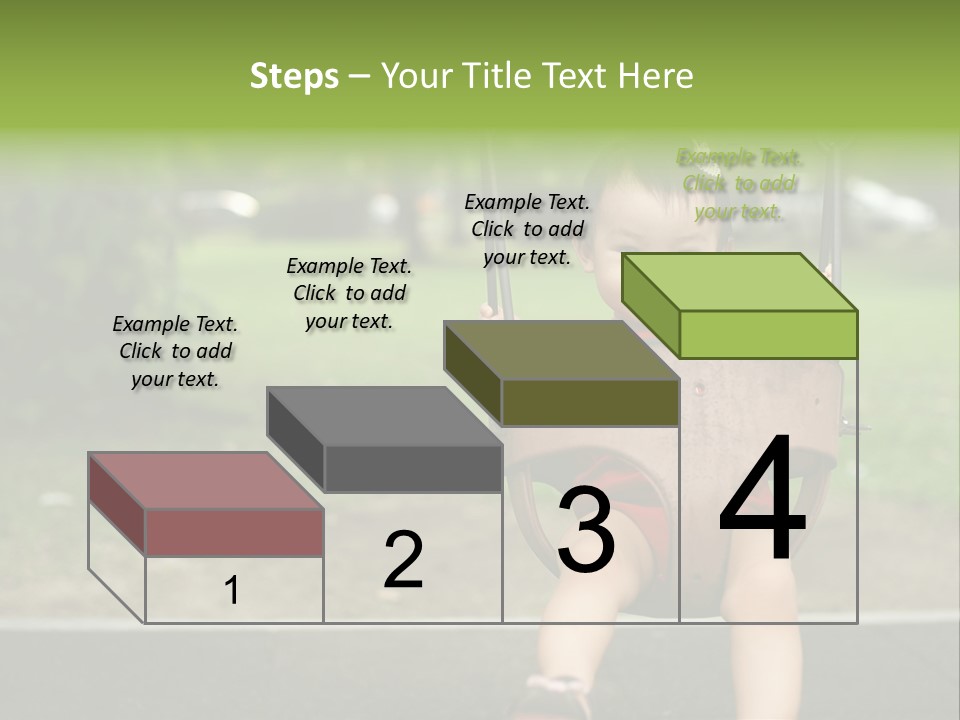 Swing Baby Girl Joyful PowerPoint Template