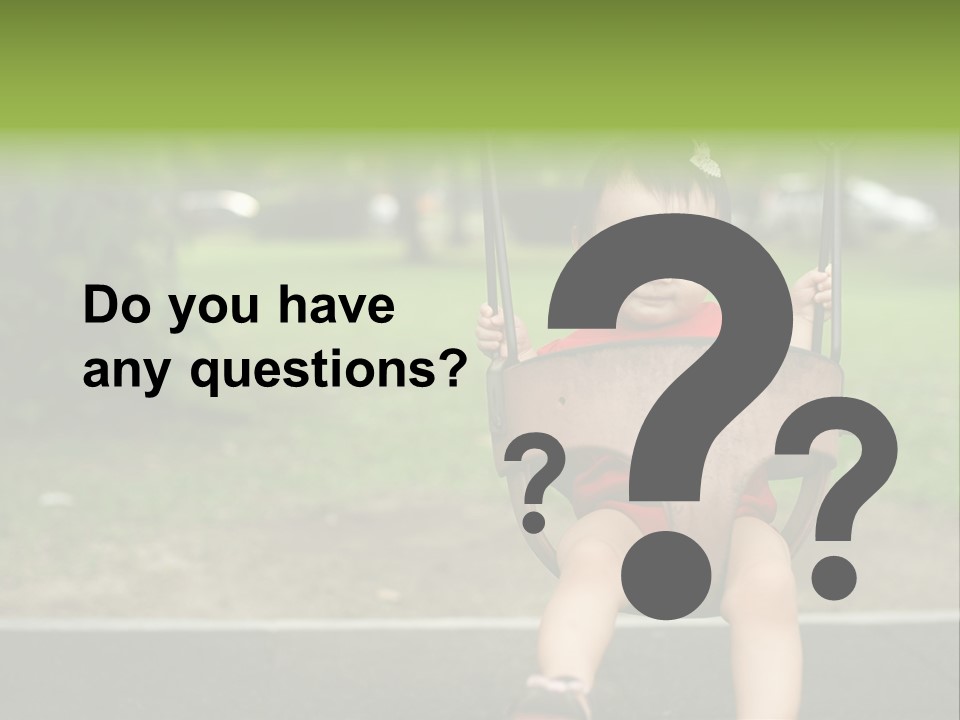 Swing Baby Girl Joyful PowerPoint Template