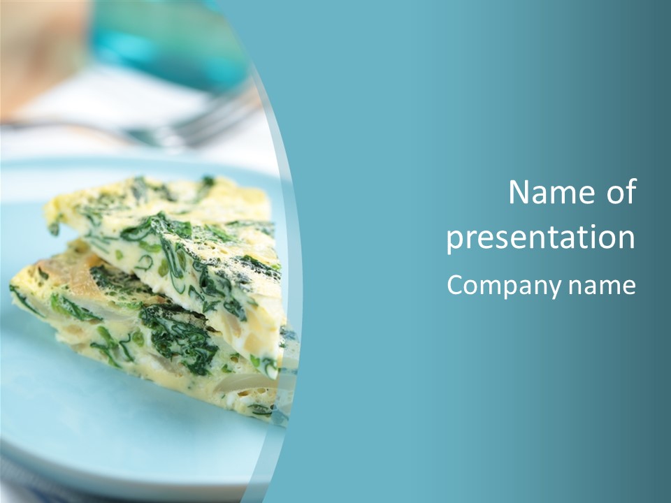 Healthy Plate Blue PowerPoint Template