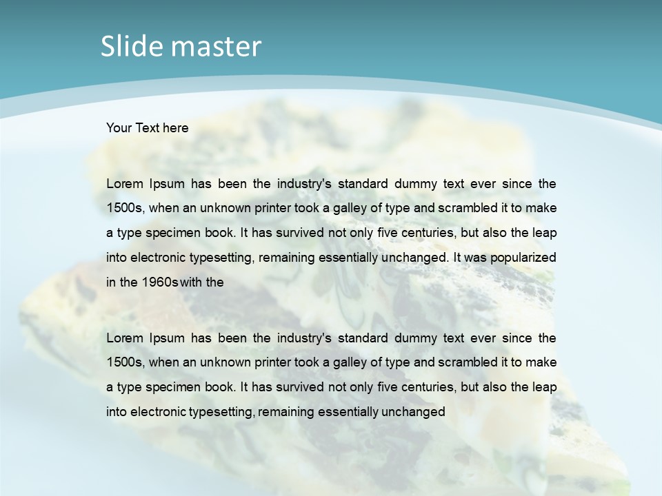 Healthy Plate Blue PowerPoint Template