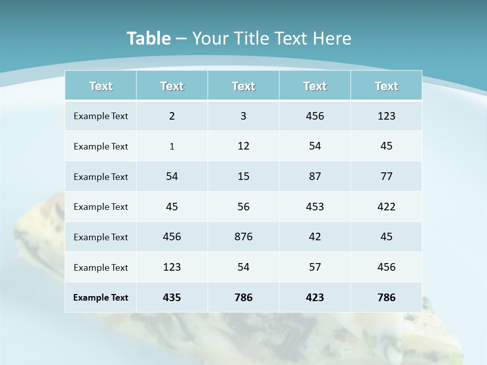 Healthy Plate Blue PowerPoint Template