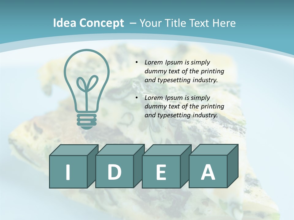 Healthy Plate Blue PowerPoint Template