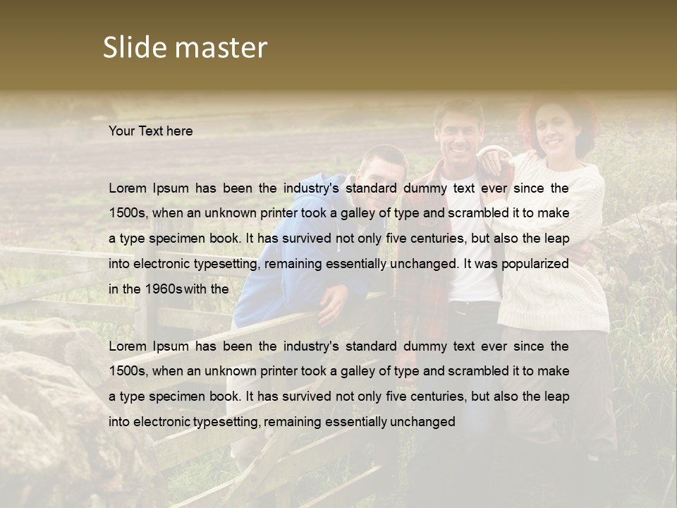 Happy Healthy Stroll PowerPoint Template