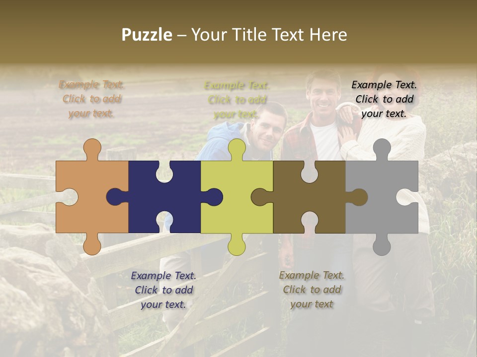 Happy Healthy Stroll PowerPoint Template