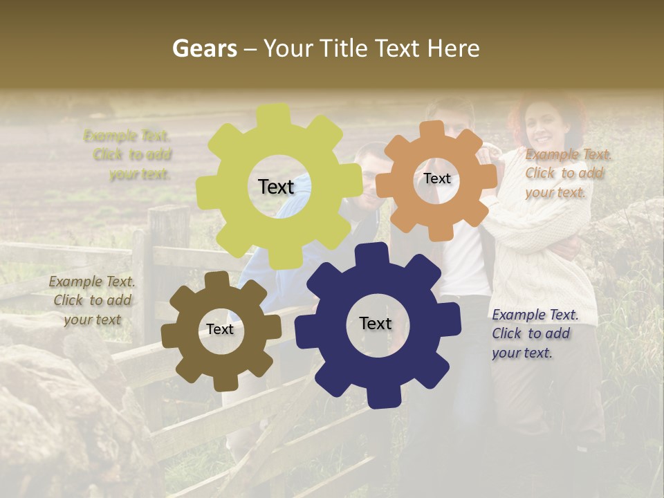 Happy Healthy Stroll PowerPoint Template